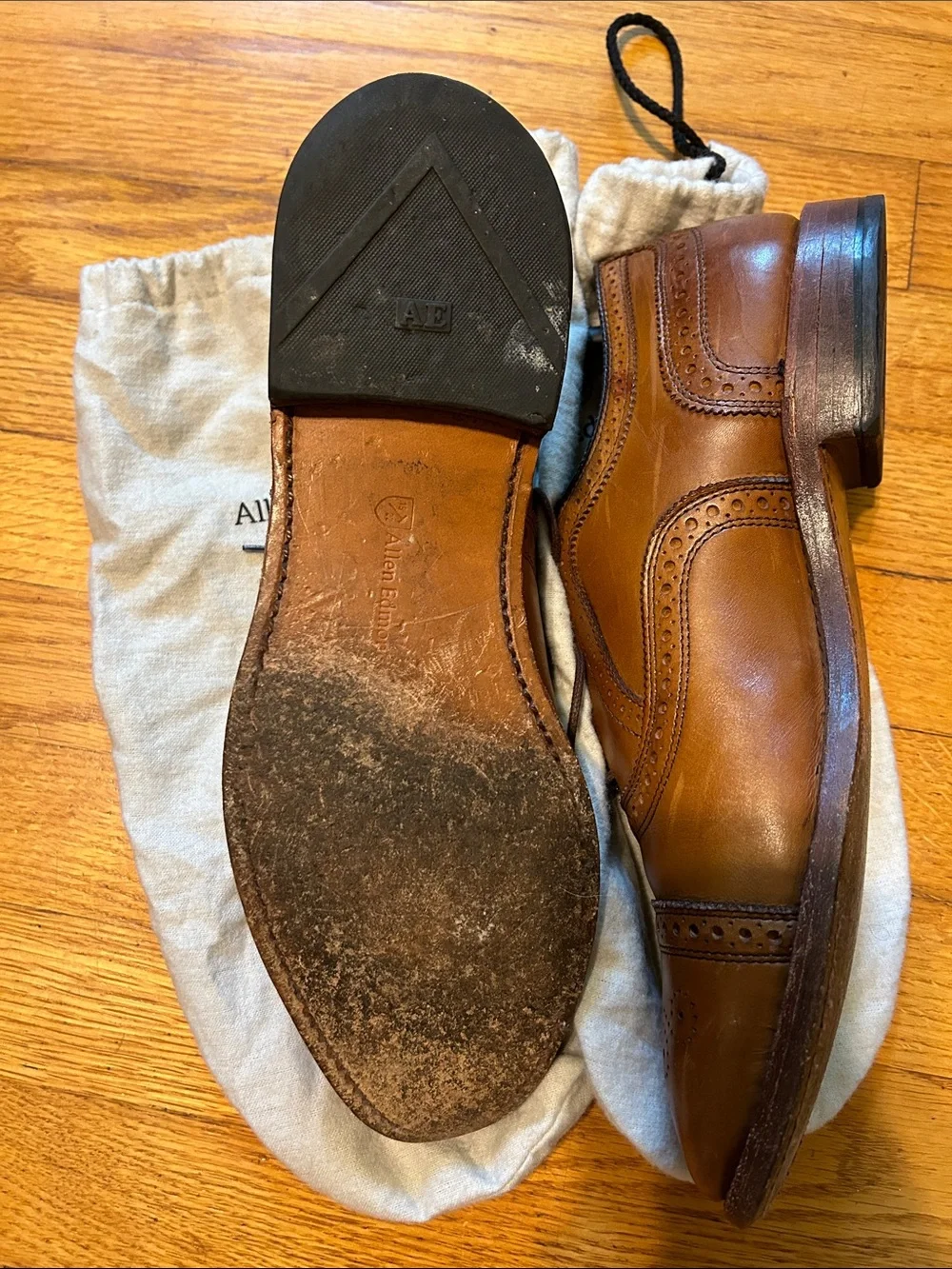 Allen Edmonds Walnut Brown Leather Strand Oxford Dress Shoes and Belt - Men